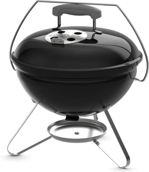Nook Smokey Joe 14 Charcoal Grill, Portable Compact Charcoal BBQ Kettle with Tuck‑N‑Carry® Lid Lock & Durable