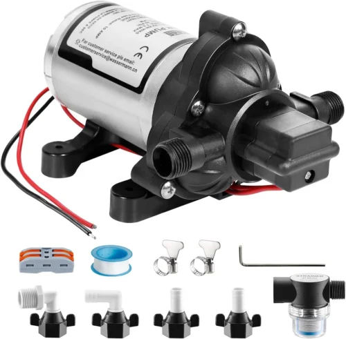 Alternative view of Nook RV Pump, 12V Self-priming RV Water Pressure Pump 4.0GPM 45PSI with Pressure Switch