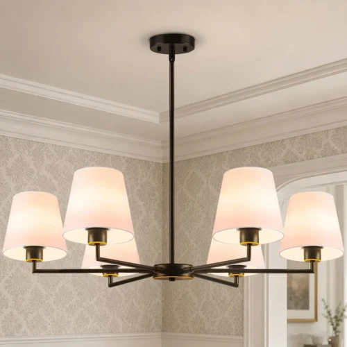 Nook Gold Chandeliers for Dining Room, 6 Light