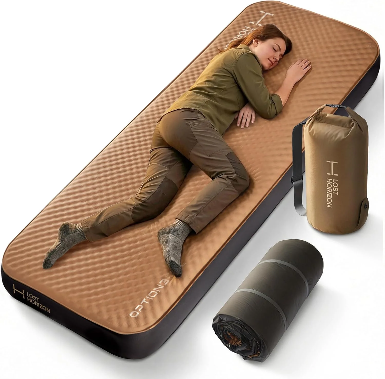 Nook Horizon Air & Foam Camping Mattress, Self-Inflating Sleeping Pad, 4.5 Thick, with Pump Sack, R13 Insulation - Image 4