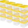 4-Pack 27 Gallon Industrial Storage Tote, Heavy-Duty Plastic Bins
