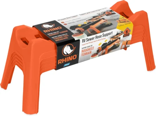 Nook Rhino RV Sewer Hose Support Kit, Extends Over Uneven Terrain for Easy Drainage, Holds Up to 15-Feet of RV Sewer