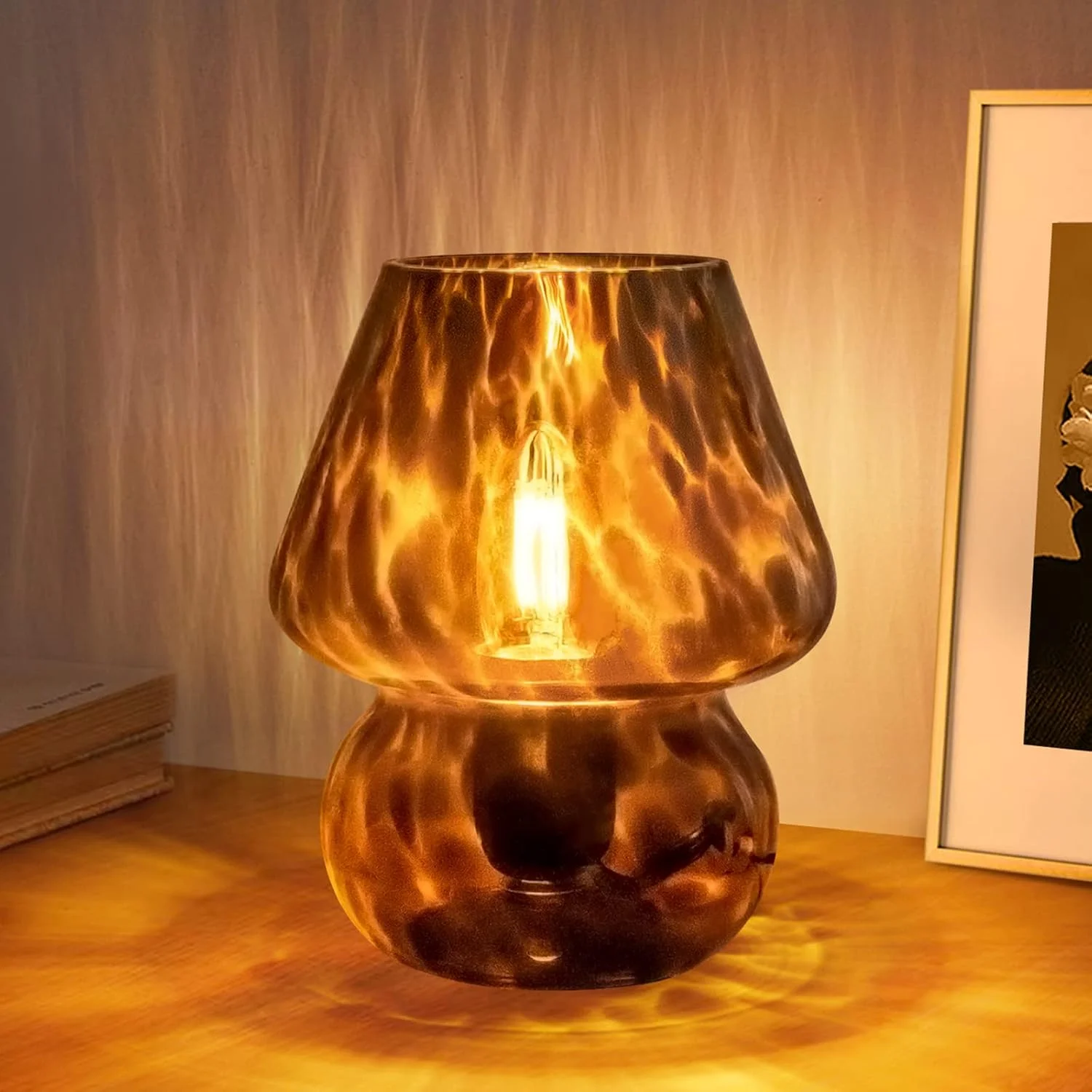 Mushroom Lamp Small Vintage Table Lamp for Bedroom Nightstand, Dimmable - Image 6