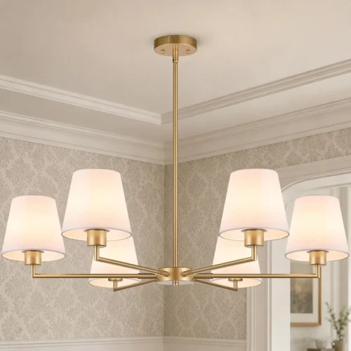 Alternative view of Nook Gold Chandeliers for Dining Room, 6 Light