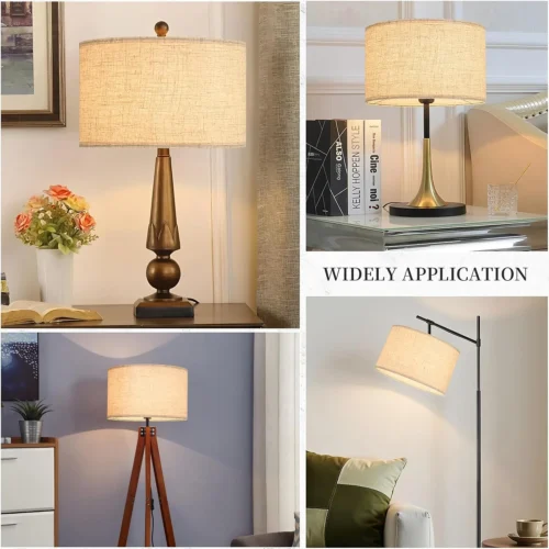 Alternative view of Nook Large Drum Lamp Shades Set of 2 16 Top x 16 Bottom x 10 High
