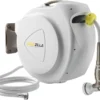 Garden Hose Reel, 5/8 in 100+6 ft, Heavy Duty Wall Mounted Water Hose Reel, 180° Swivel Bracket