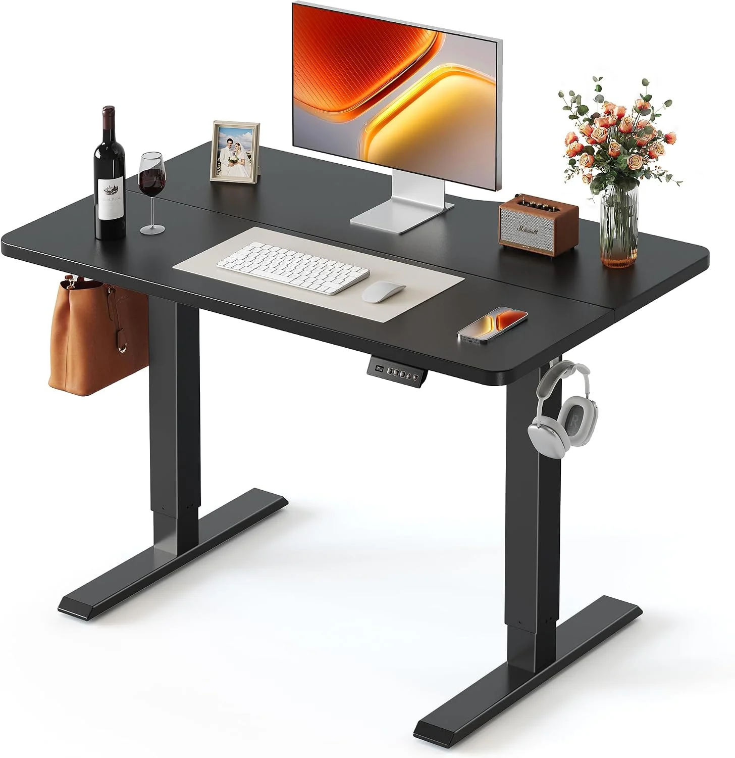 Nook Standing Desk, 48 × 24 Inches Electric Height Adjustable