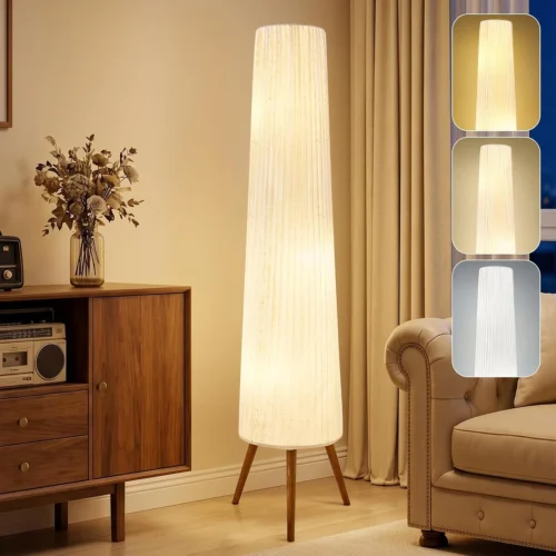 Nook 60 Inch Wood Floor Lamp, Bulb Included