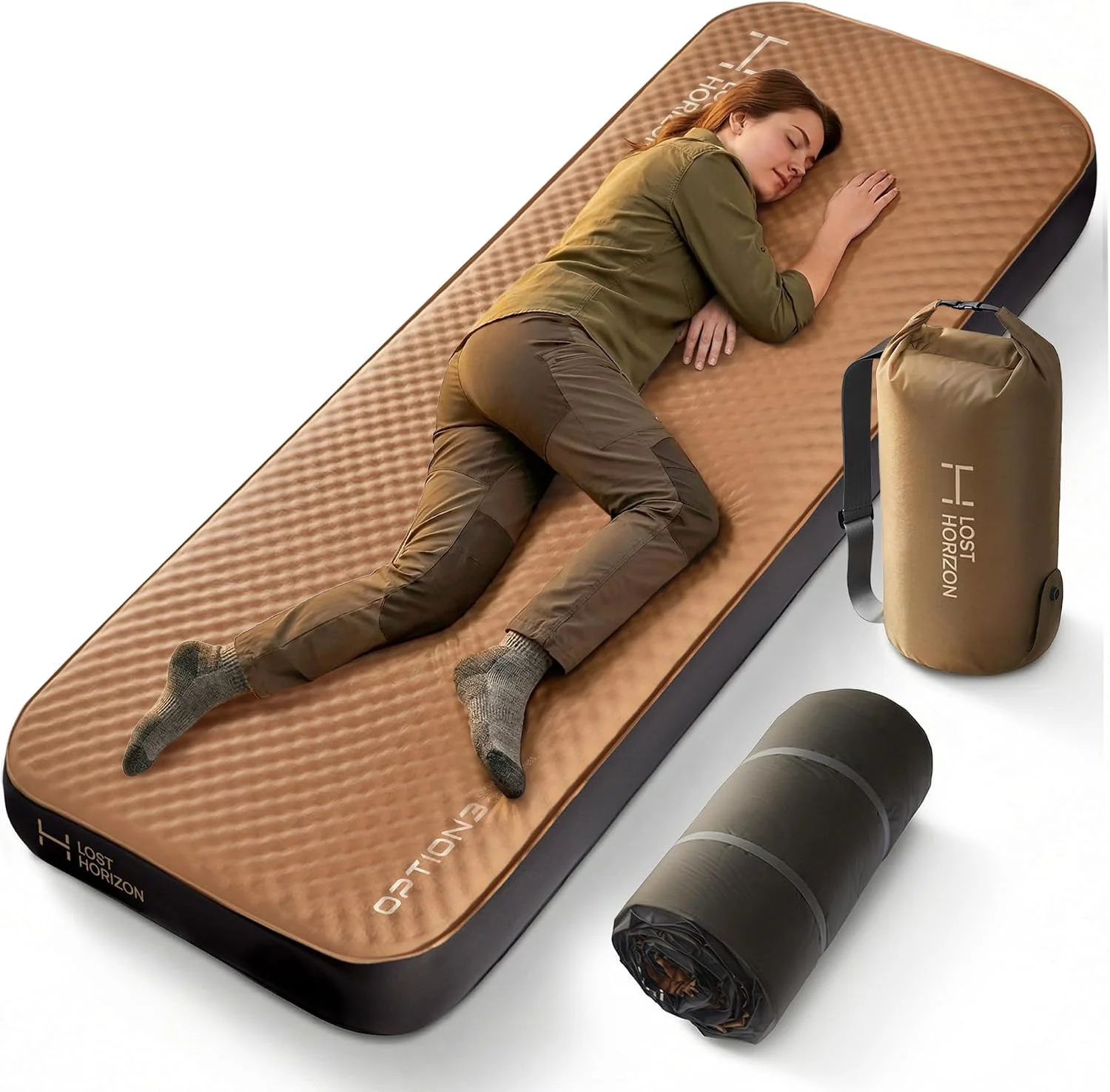 Nook Horizon Air & Foam Camping Mattress, Self-Inflating Sleeping Pad, 4.5 Thick, with Pump Sack, R13 Insulation - Image 7