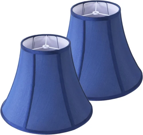 Alternative view of Nook White Bell Lamp Shades Set of 2 Medium Shade 6.7``Top x 13``Bottom x 10``High(Spider) Traditional Lampshade for