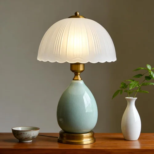 Nook Table Lamps Ceramic Retro Lamp, 15. Modern Bedside Nightstand Traditional Lamps