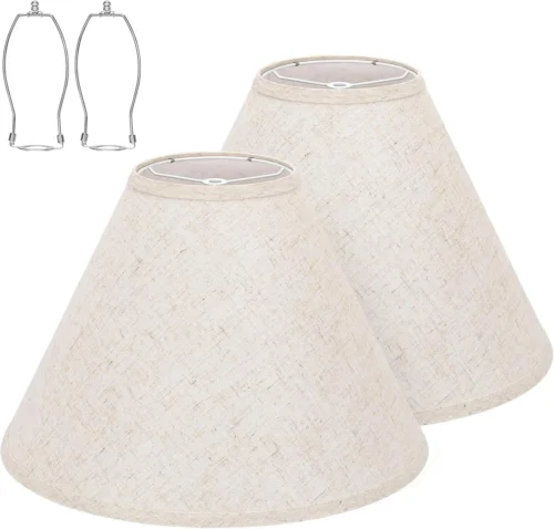 Alternative view of Nook Empire Beige Linen Lamp Shades Set of 2