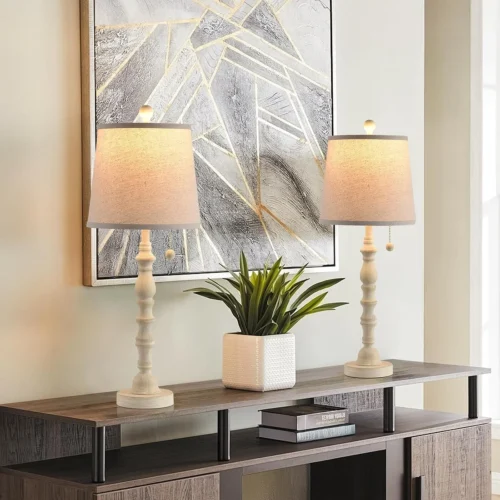 Alternative view of Nook Modern Farmhouse Table Lamp Bedside Reading Lamps Living Room End Tables Set Lamps for Night Stands Bedroom