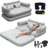 Nook Full Size Inflatable Sofa Bed with Air Pump, 2-in-1 Portable Blow-Up Air Couch, Inflatable Couch Bed and Folding