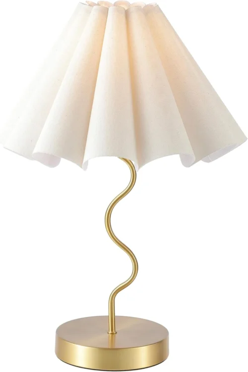 Alternative view of Nook Pleated Table Lamp, Modern Lamp for Bedroom Home Office Decor