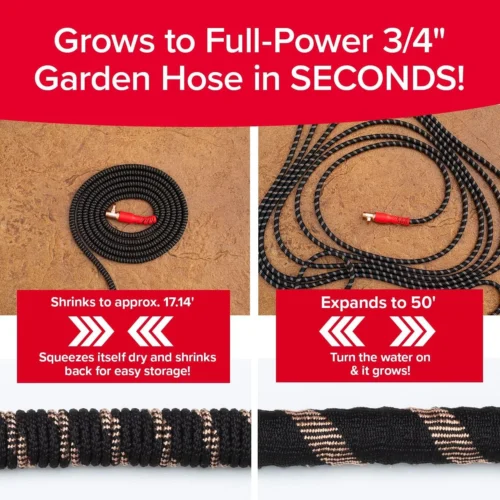Alternative view of Nook Hose 50 FT Copper Head Expandable Garden Hose, As Seen on TV, 360° swiveling pocket pivot connector