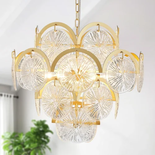 Nook 5-Light Crystal Candle Chandelier Pendant Ceiling Light Modern Lighting Fixture for Bedroom Hallway Bar Kitchen