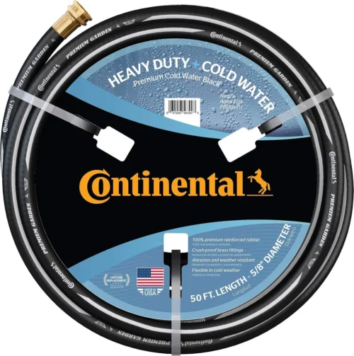 Nook Premium Garden Black Heavy Duty Cold Water Garden Hose, 5/8in Inside Diameter x 100ft Length