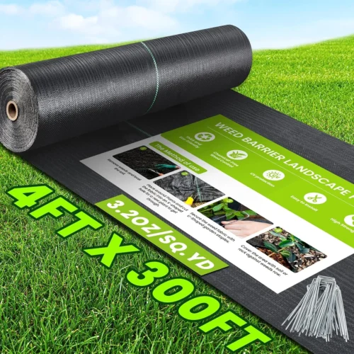 Nook Weed Barrier Landscape Fabric Heavy Duty, 3.2oz Woven Geotextile Fabric