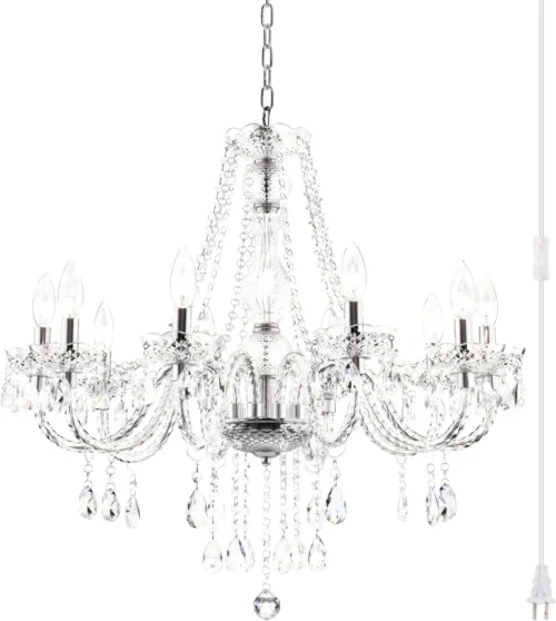 Nook Crystal Clear Chandelier 5-Light Pendant Ceiling Lighting Fixture