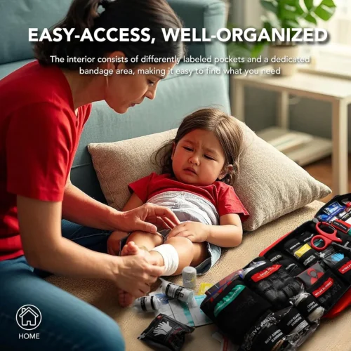 Alternative view of Nook First Aid Kit, Well-Organized Premium Waterproof Compact Trauma Medical Kits for Any Emergencies, Set of 430