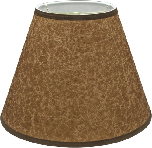 Alternative view of Nook Creative 32622 Transitional Empire Shape Spider Construction Lamp Shade in Cider Brown
