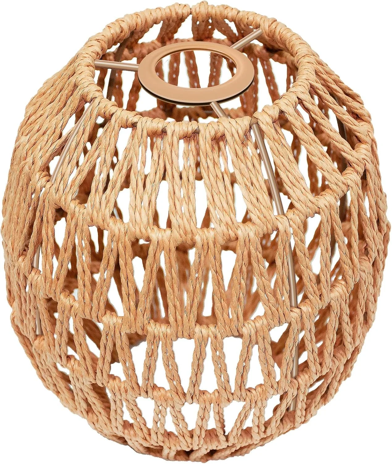 Nook Hanging Light Lamp Shades Boho Rattan Lamp Shades - Image 2