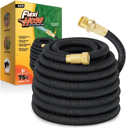 Alternative view of Nook Hose Lightweight Expandable Garden Hose, 100FT -Retractable Garden Hose, 3/4 Inch Solid Brass Fittings and Double