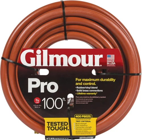 Nook Pro Commercial 3/4 x 100' Heavy Duty Water Hose, Durable and Kink Resistant 100 ft Garden Hose