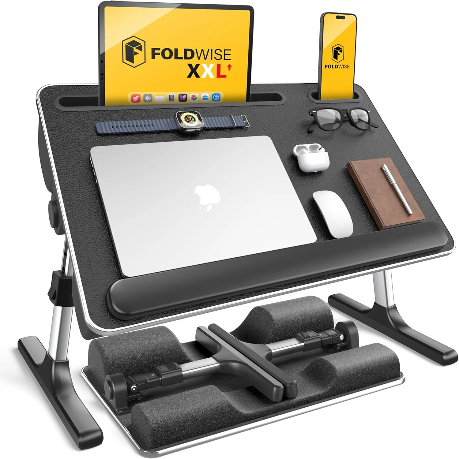 Nook 2-in-1 Lap & Bed Desk with Soft Cushions, Adjustable Height & Angle
