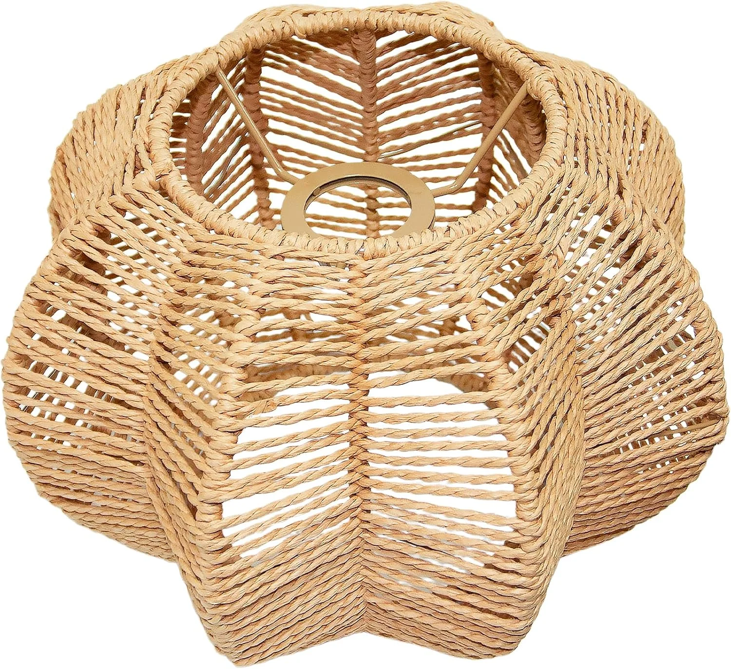 Nook Hanging Light Lamp Shades Boho Rattan Lamp Shades - Image 7