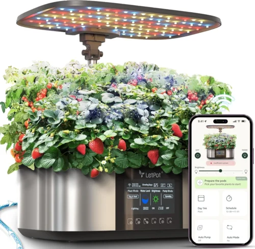 Alternative view of Nook LPH-SE Hydroponics Growing System, 12 Pods Smart Herb Garden Kit Indoor, with 24W Growing LED, 5.5L Water Tank